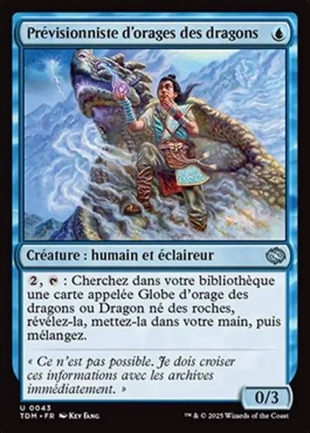 Prévisionniste d'orages des dragons, carte Magic TDM 43 — extension Tarkir: Dragonstorm