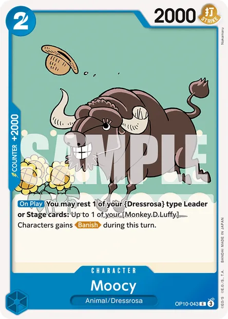 Moocy, One Piece card OP10-043 — ROYAL BLOOD set