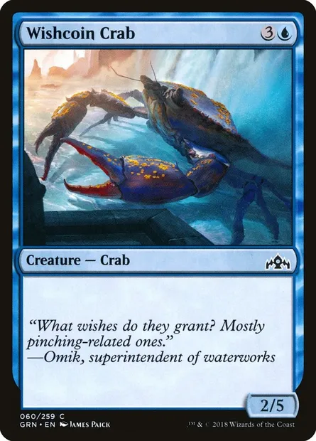 Wishcoin Crab, Magic card GRN 60 — Guilds of Ravnica set