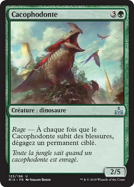 Cacophodonte, carte Magic RIX 123 — extension Les combattants d'Ixalan