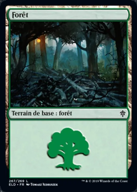 Forêt, carte Magic ELD 267 — extension Throne of Eldraine