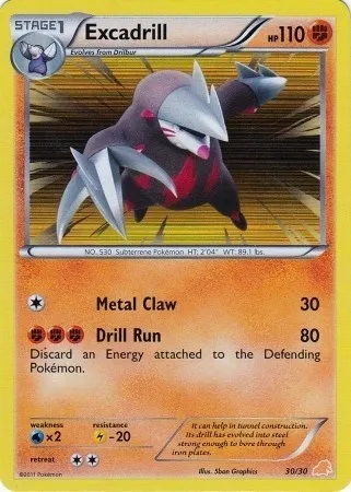 Minotaupe, carte Pokémon TK5E 030 — extension BW Trainer Kit Excadrill