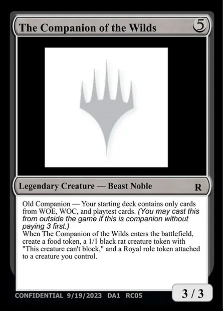 The Companion of the Wilds, Magic card UNK RC05b — Unknown Event set