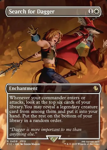 Search for Dagger, Magic card FIC 459 — Final Fantasy Commander set