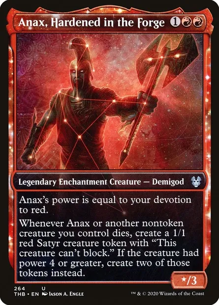 Anax, Hardened in the Forge, Magic card THB 264 — Theros Beyond Death set
