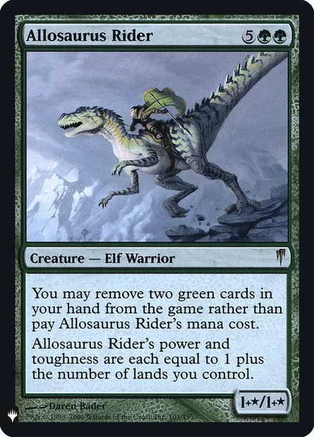 Allosaurus Rider, Magic card PLST CSP-101 — The List set