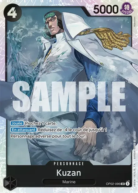 Kuzan, carte One Piece OP02-096 — extension PARAMOUNT WAR