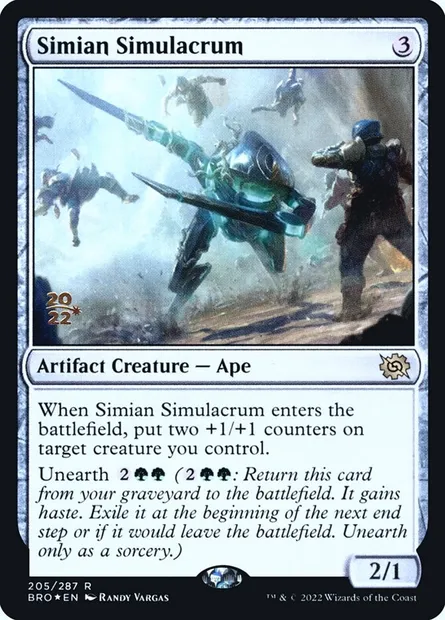 Simian Simulacrum, Magic card PBRO 205s — The Brothers' War Promos set