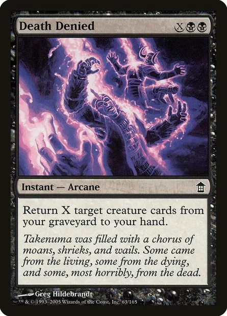 Death Denied, Magic card SOK 63 — Saviors of Kamigawa set