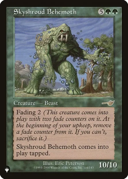 Skyshroud Behemoth, Magic card PLST NEM-116 — The List set