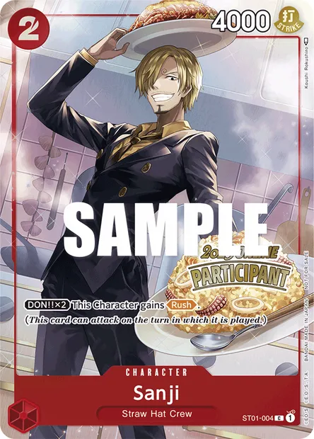 Sanji, One Piece card ST01-004 — Straw Hat Crew set