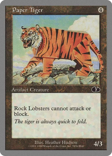 Paper Tiger, carte Magic UGL 78 — extension Unglued