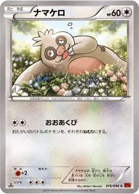 Slakoth, Pokémon card XY3 076 — Rising Fist set