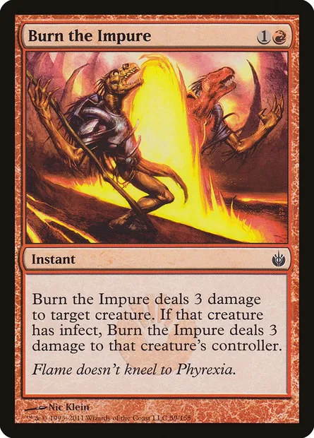 Burn the Impure, Magic card MBS 59 — Mirrodin Besieged set