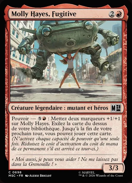 Molly Hayes, Fugitive, carte Magic MSC 698 — extension Marvel Super Heroes Commander