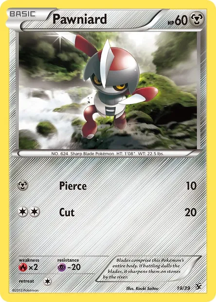 Pawniard, Pokémon card KSS 19 — Kalos Starter Set set