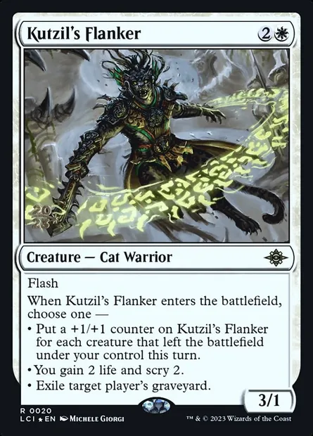 Kutzil's Flanker, Magic card PLCI 20s — The Lost Caverns of Ixalan Promos set