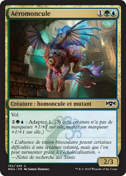 Aéromoncule, carte Magic RNA 152 — extension L'allégeance de Ravnica