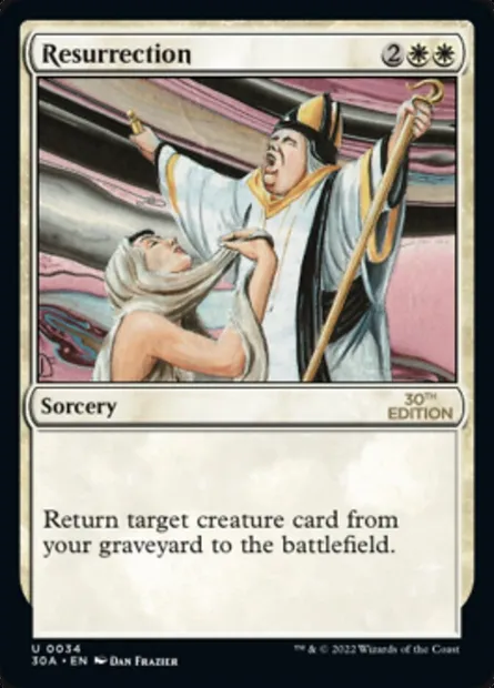 Résurrection, carte Magic 30A 34 — extension 30th Anniversary Edition