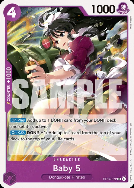 Baby 5, One Piece card OP14-072 — THE AZURE SEA’S SEVEN set
