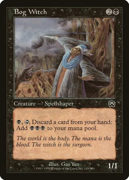 Bog Witch, Magic card MMQ 118 — Mercadian Masques set
