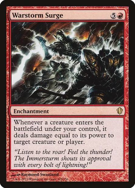 Warstorm Surge, Magic card C13 129 — Commander 2013 set