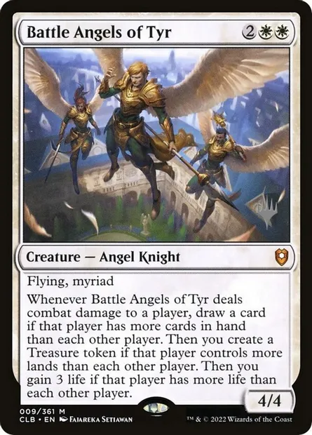 Anges de combat de Tyr, carte Magic PCLB 9p — extension Battle for Baldur's Gate Promos