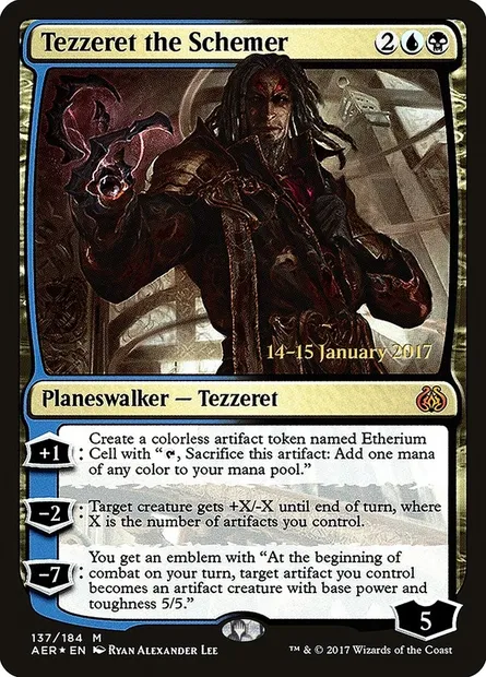 Tezzeret the Schemer, Magic card PAER 137s — Aether Revolt Promos set