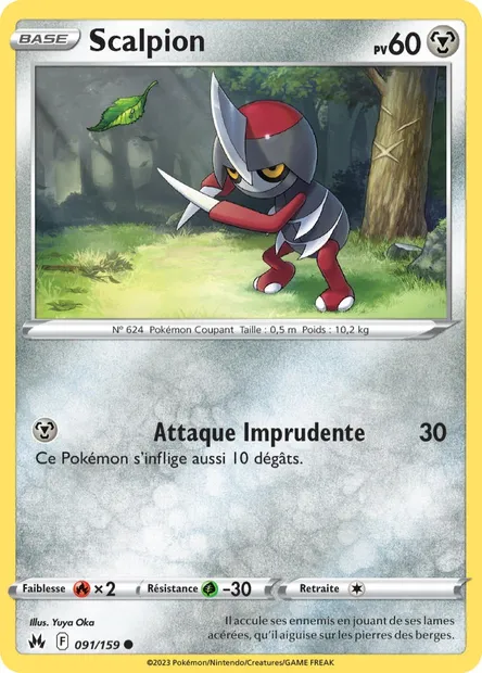 Scalpion, carte Pokémon CRZ 091 — extension Zénith Suprême