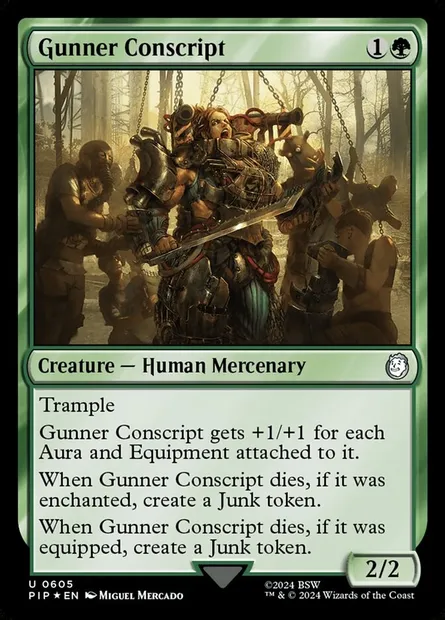 Gunner Conscript, Magic card PIP 605 — Fallout set