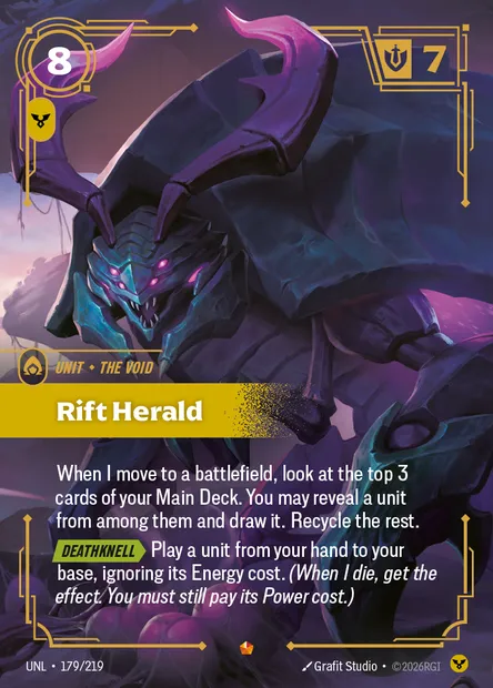Rift Herald, carte Riftbound UNL 179 — extension Unleashed