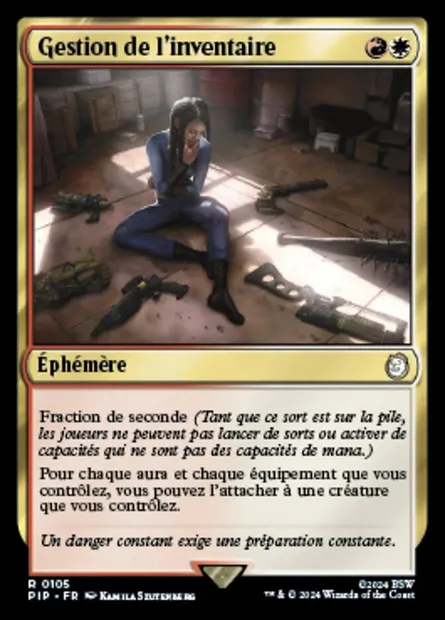 Gestion de l'inventaire, carte Magic PIP 105 — extension Fallout
