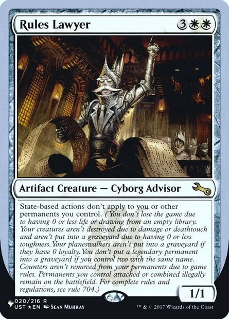 Rules Lawyer, Magic card ULST 7 — The List (Unfinity Foil Edition) set