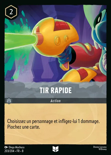 Tir rapide, carte Disney Lorcana CH8-203 — extension Le Règne de Jafar
