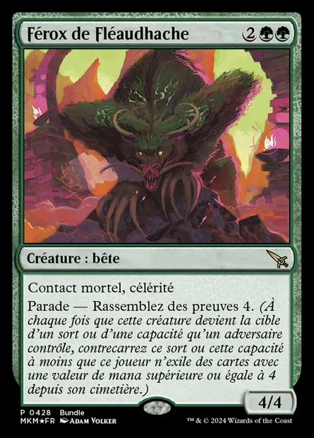 Férox de Fléaudhache, carte Magic MKM 428 — extension Murders at Karlov Manor