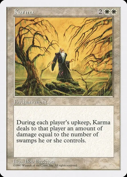 Karma, carte Magic 5ED 42 — extension Cinquième Edition