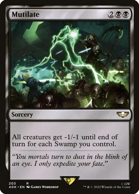 Mutilate, Magic card 40K 203 — Warhammer 40,000 Commander set