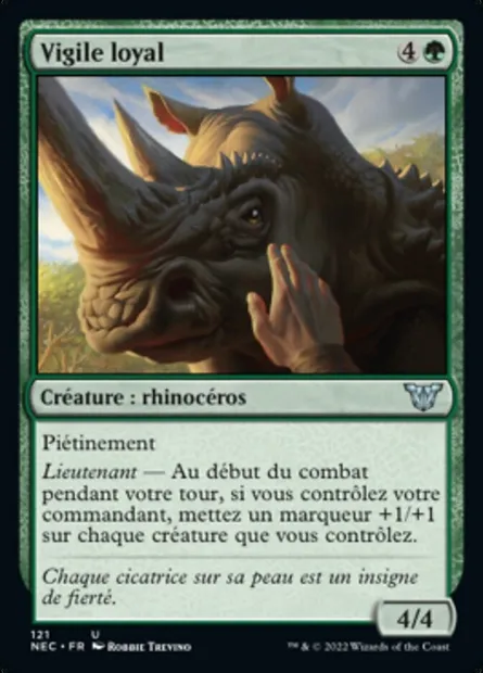 Vigile loyal, carte Magic NEC 121 — extension Neon Dynasty Commander