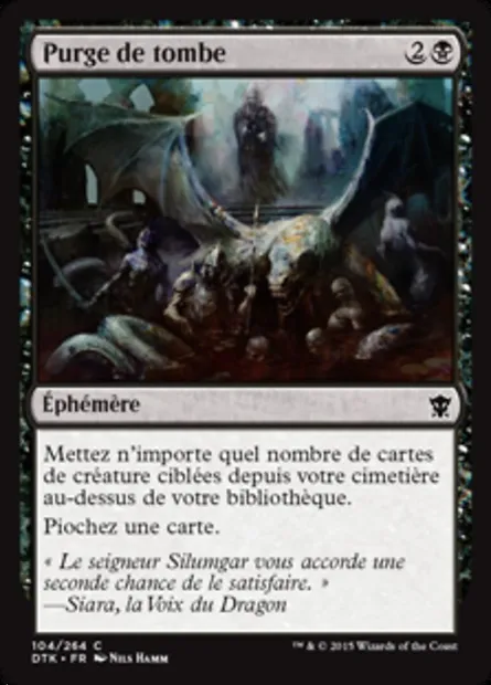 Purge de tombe, carte Magic DTK 104 — extension Les Dragons de Tarkir