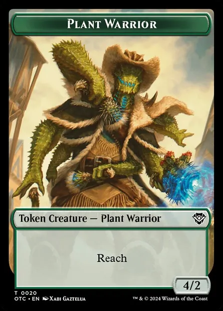 Plant Warrior, Magic card TOTC 20 — Outlaws of Thunder Junction Commander Tokens set
