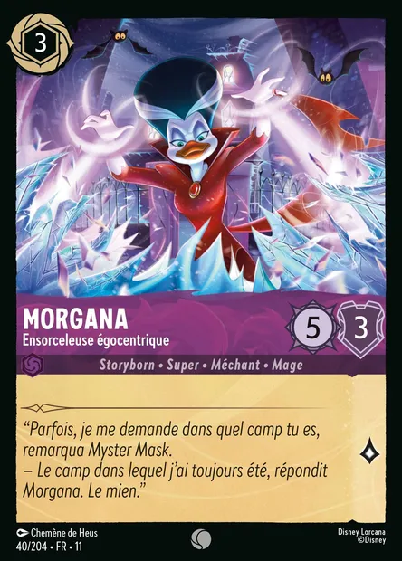 Morgana - Ensorceleuse égocentrique, carte Disney Lorcana CH11-040 — extension Givresort