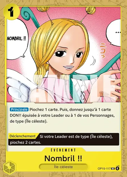 Nombril !!, carte One Piece OP15-117 — extension AVENTURE SUR L'ÎLE DE DIEU