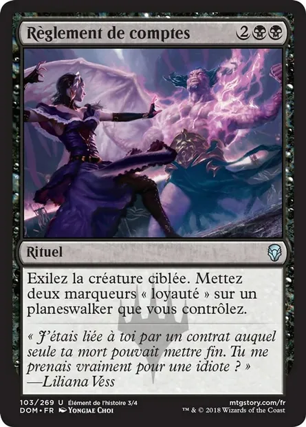 Règlement de comptes, carte Magic DOM 103 — extension Dominaria