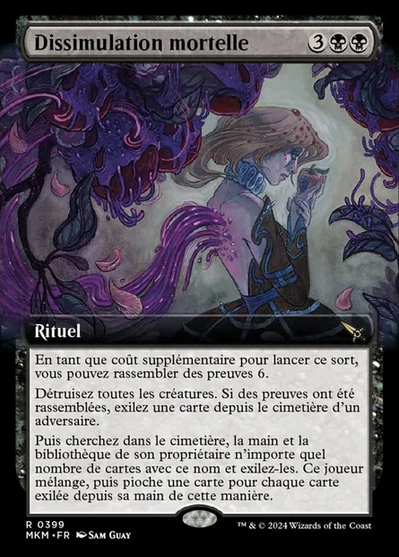 Dissimulation mortelle, carte Magic MKM 399 — extension Murders at Karlov Manor