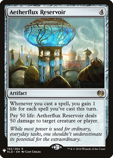 Aetherflux Reservoir, Magic card PLST KLD-192 — The List set