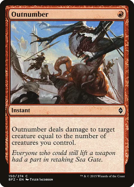 Outnumber, Magic card BFZ 150 — Battle for Zendikar set