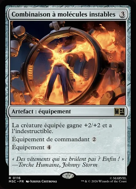 Combinaison à molécules instables, carte Magic MSC 116 — extension Marvel Super Heroes Commander