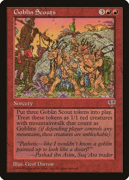 Goblin Scouts, Magic card MIR 178 — Mirage set