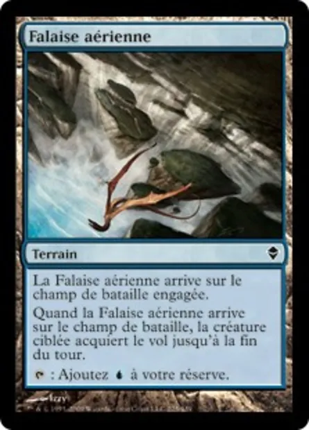 Falaise aérienne, carte Magic ZEN 225 — extension Zendikar