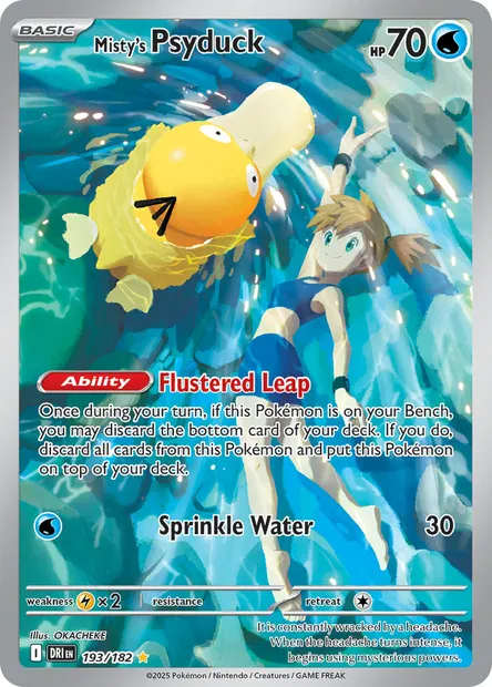 Misty's Psyduck, Pokémon card DRI 193 — Destined Rivals set
